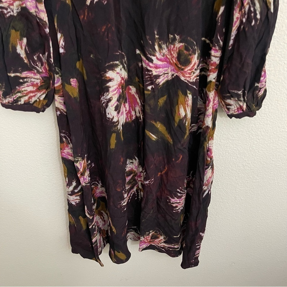 Midi Dress in Deep Plum Floral - Picture 7 of 15